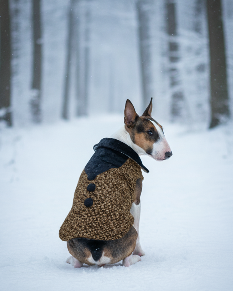 Black and White Velvet Tweed- S487BK
