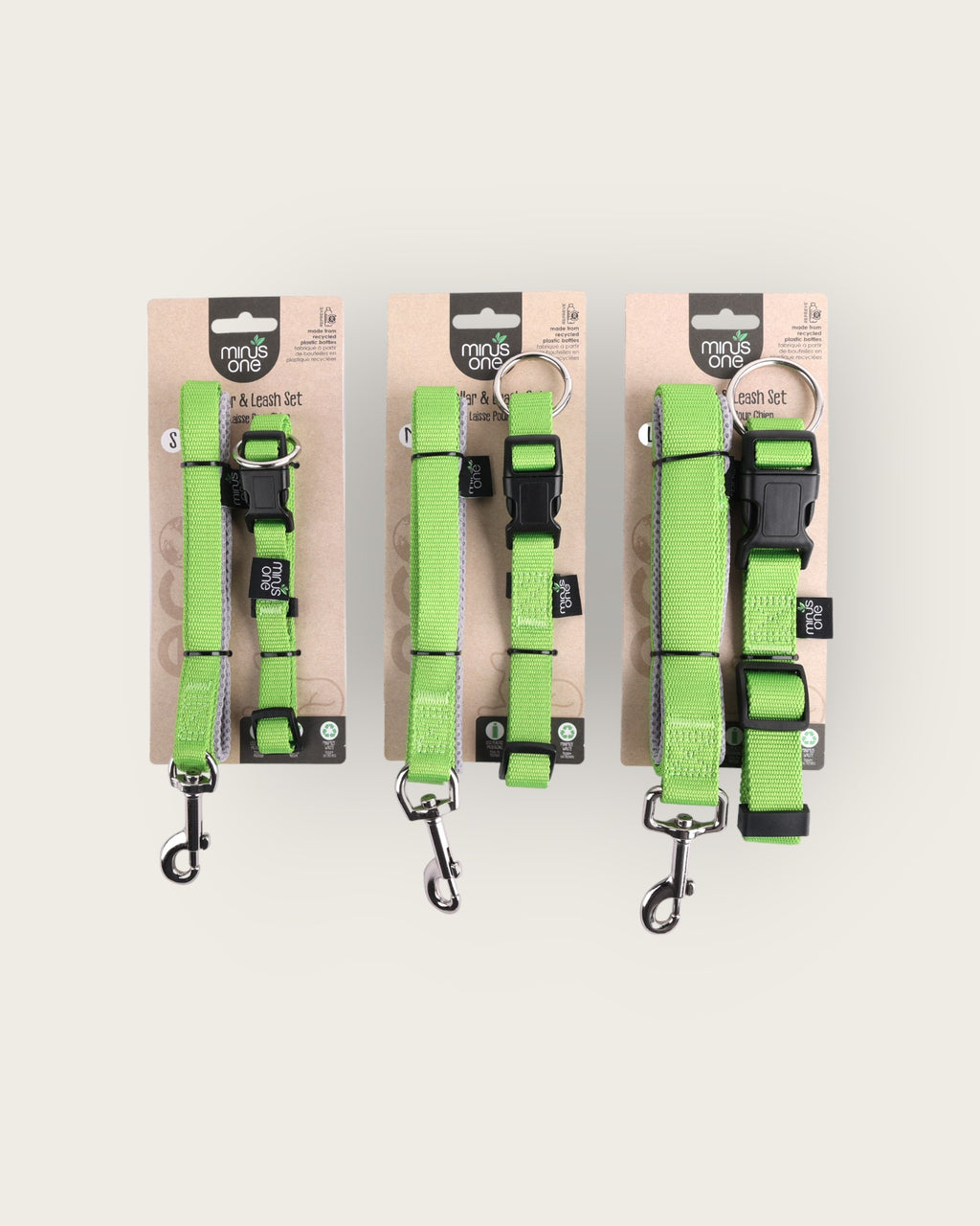 Recycled Materials Green Collar & Leash