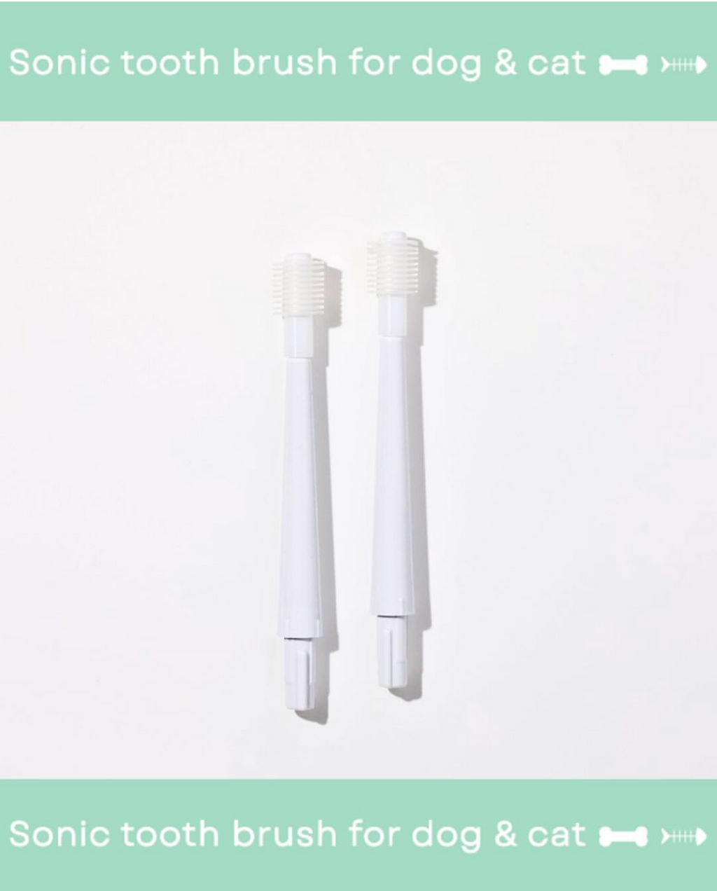 BOOOOM Specific 360° Sonic Pet Toothbrush（Small Brush-head） – Made in Japan (Blue/Pink)