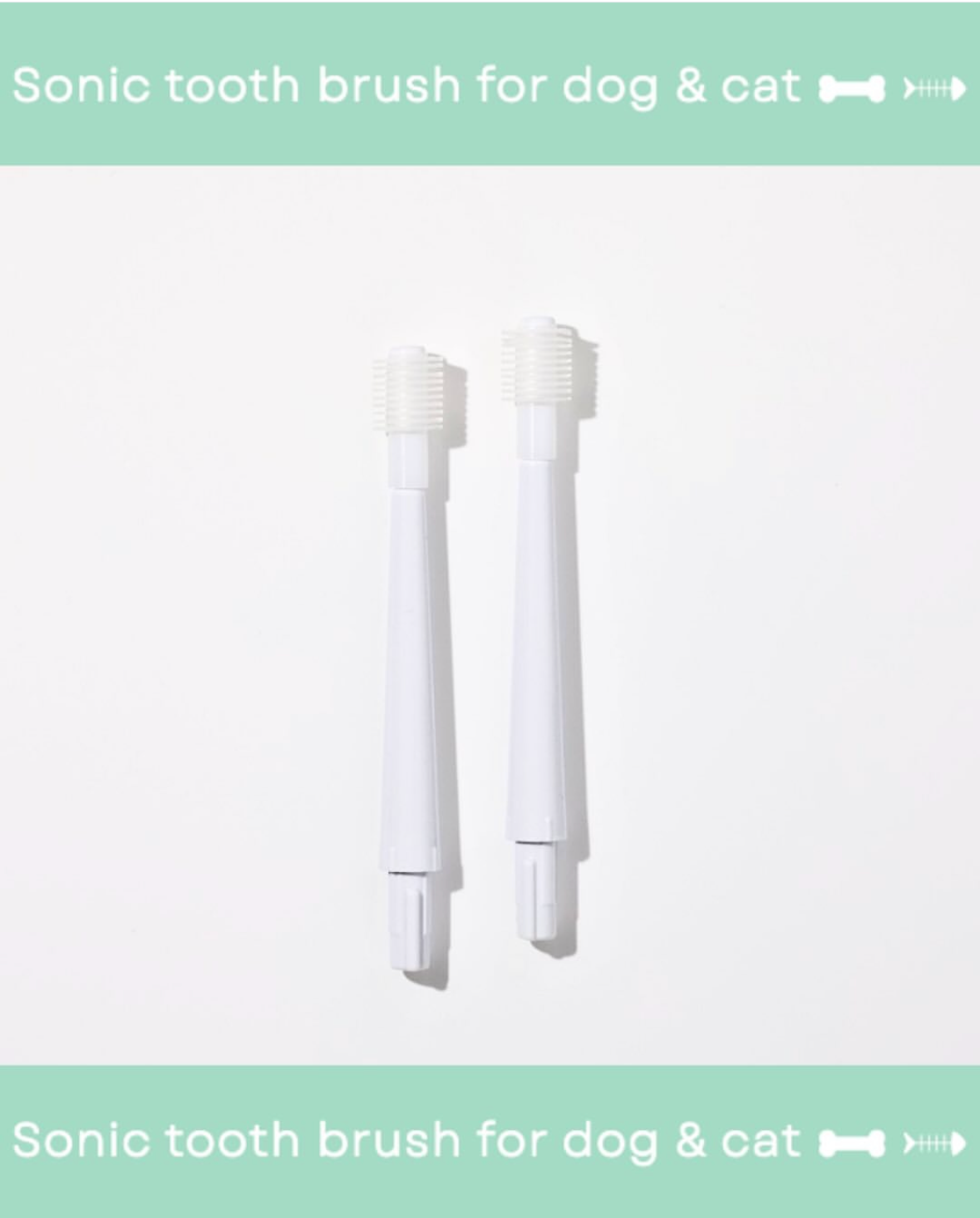 BOOOOM Specific 360° Sonic Pet Toothbrush（Small Brush-head） – Made in Japan (Blue/Pink)