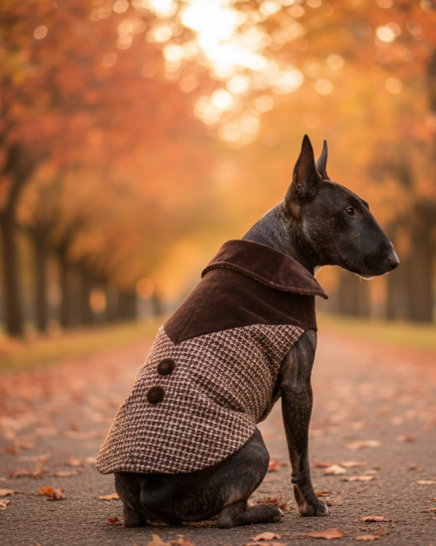 棕色天鵝絨花呢 - S487BN