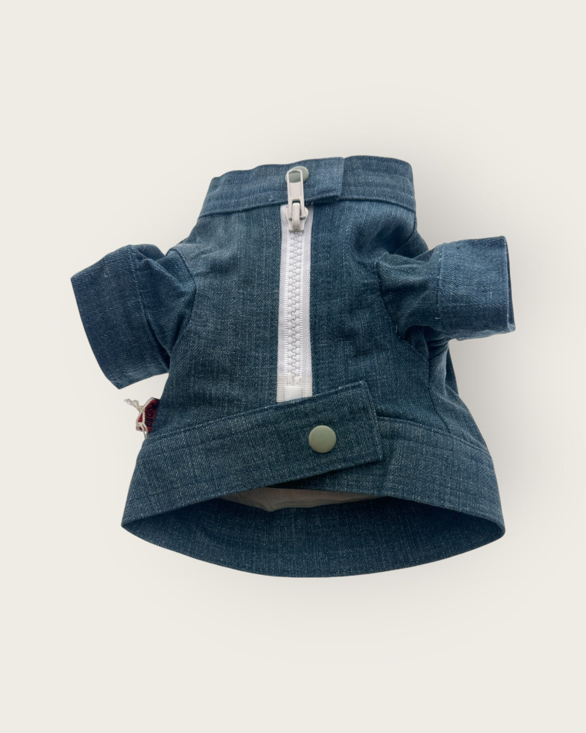 Silver Studded Zip-Up - Light Blue Denim S053B