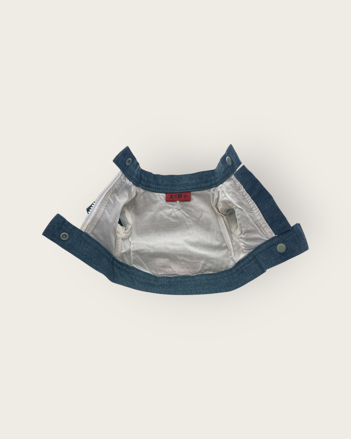 Silver Studded Zip-Up - Light Blue Denim S053B