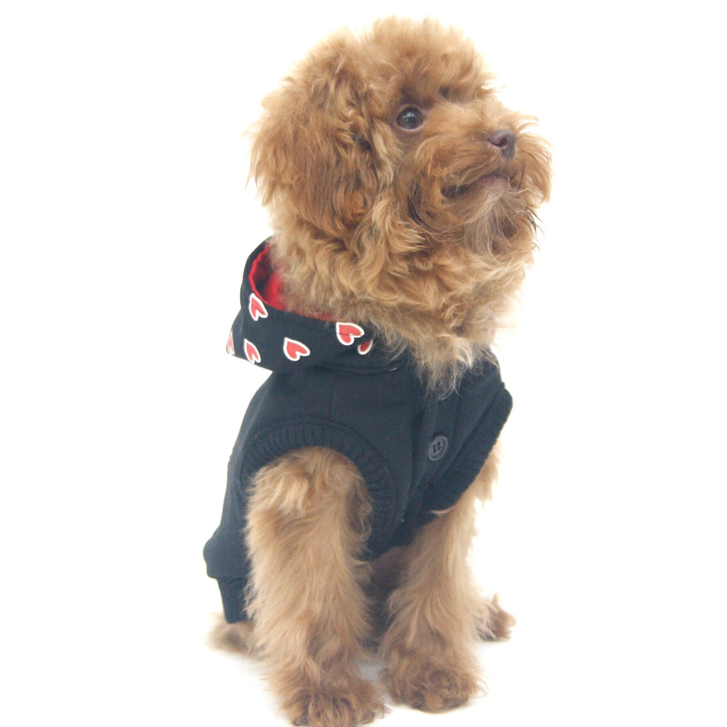 Priscila hooded vest - black S332BK