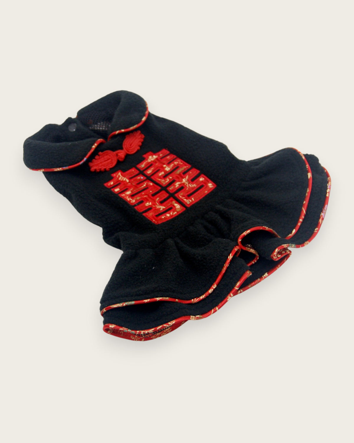 Double Happiness Fleece Dog Dress S364BK