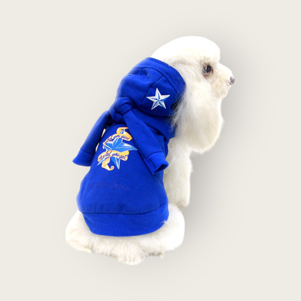 Fake Sleeve Printed Star Shirt - Blue S401BL