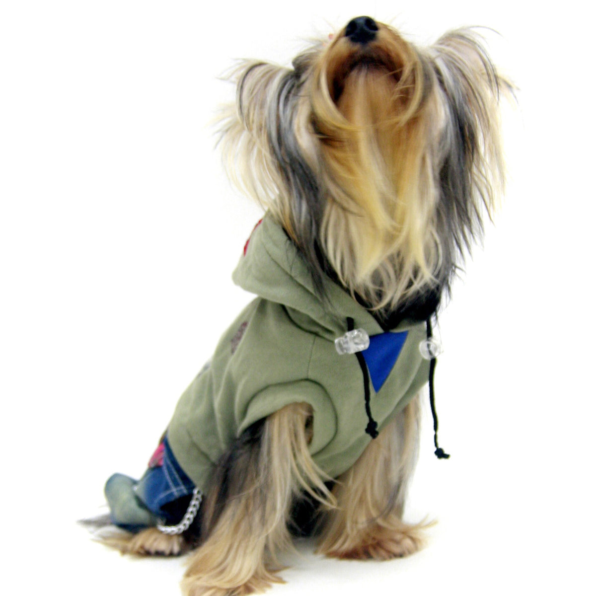 harris hooded denim jacket - green S418GN
