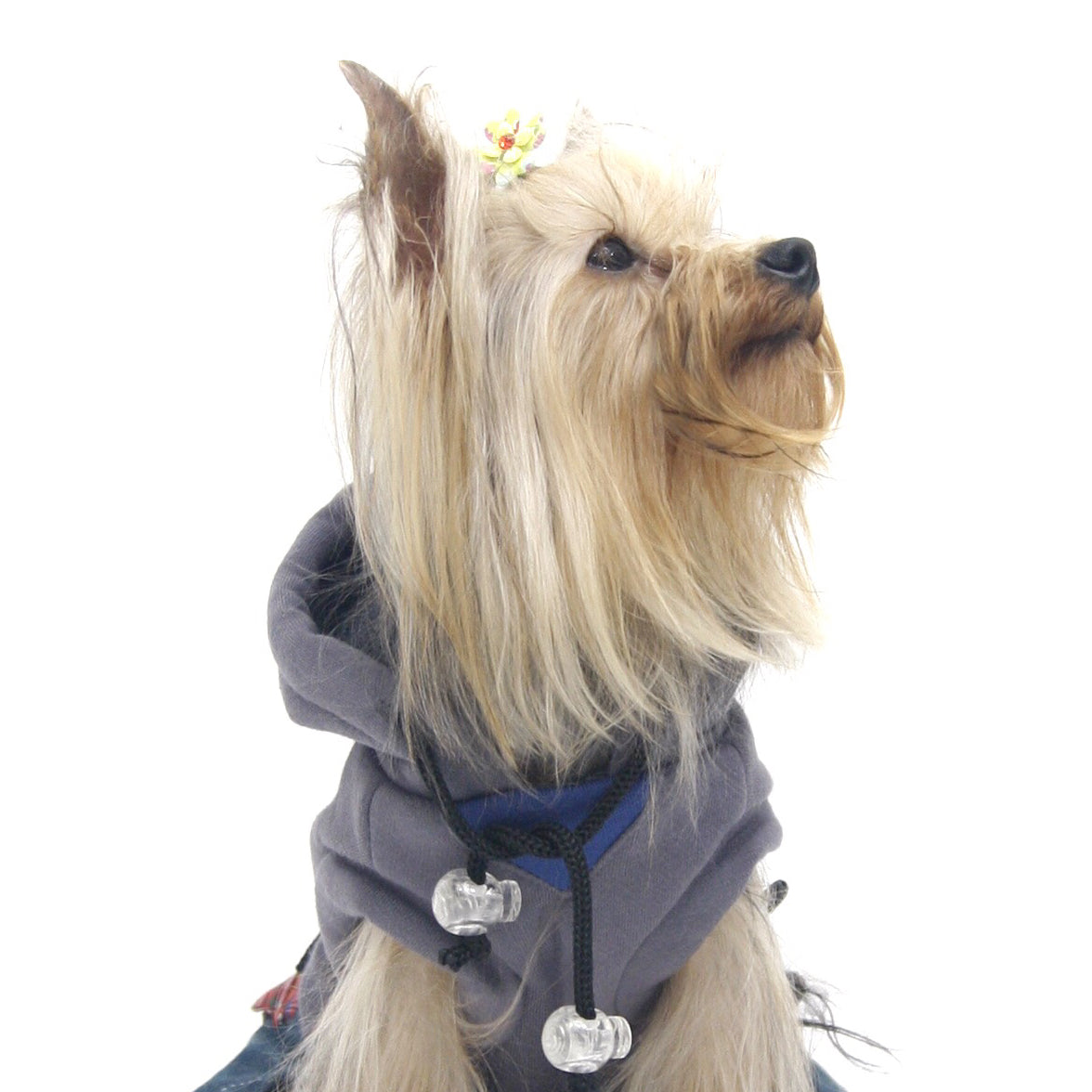 Harris hooded denim Jumper - gray S418GY