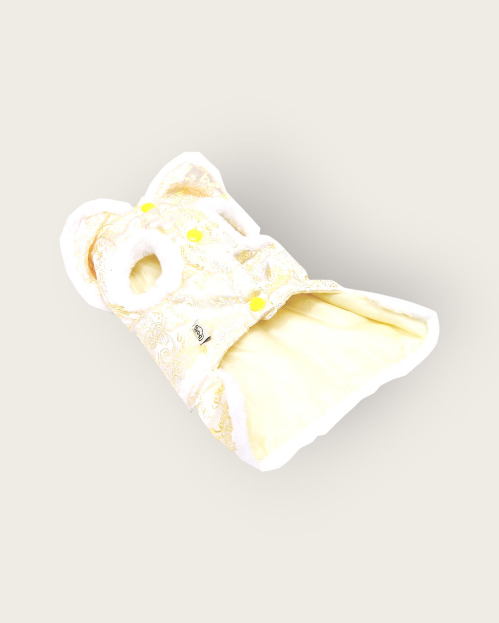 Furry Edge New Year Skirt-gold S484Y