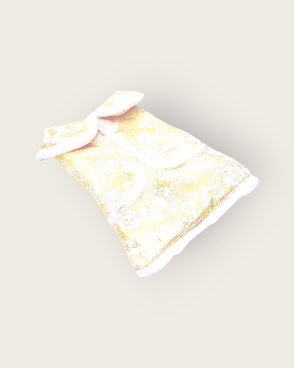 Furry Edge New Year Skirt-gold S484Y