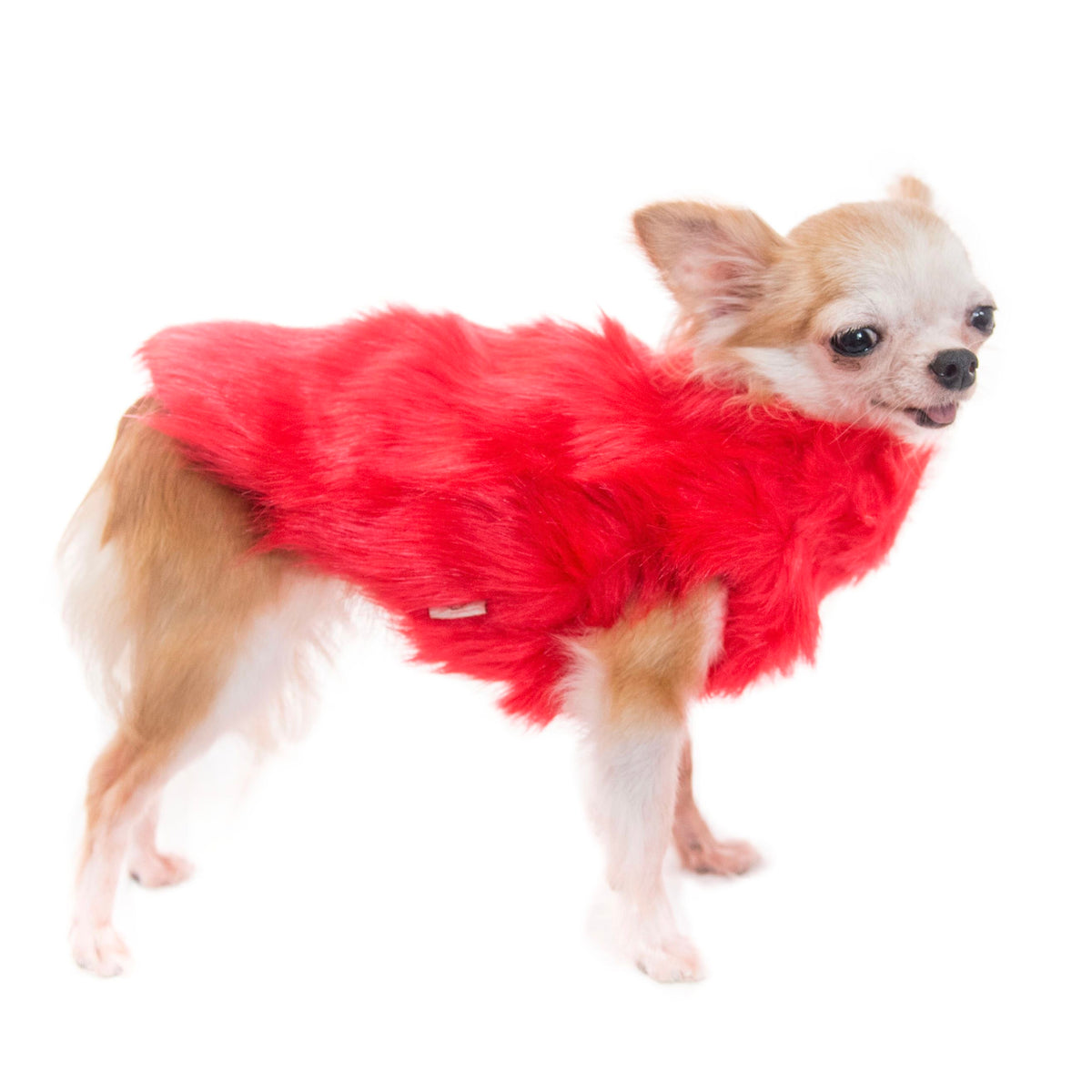 Faux Fur Coat - Red S602RD