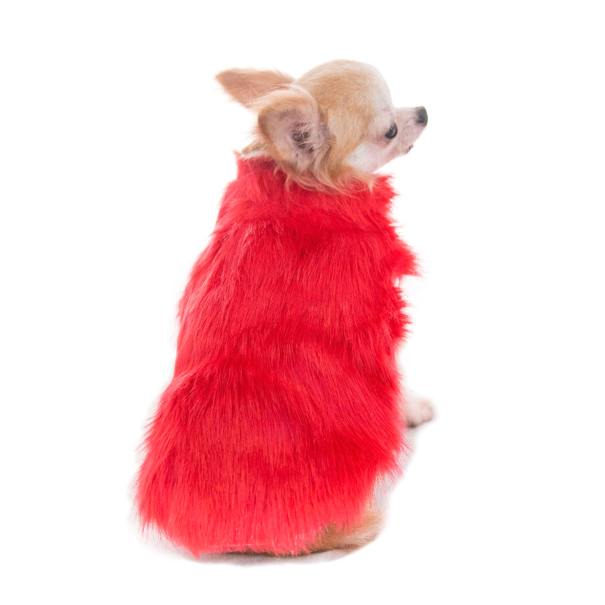 Faux Fur Coat - Red S602RD