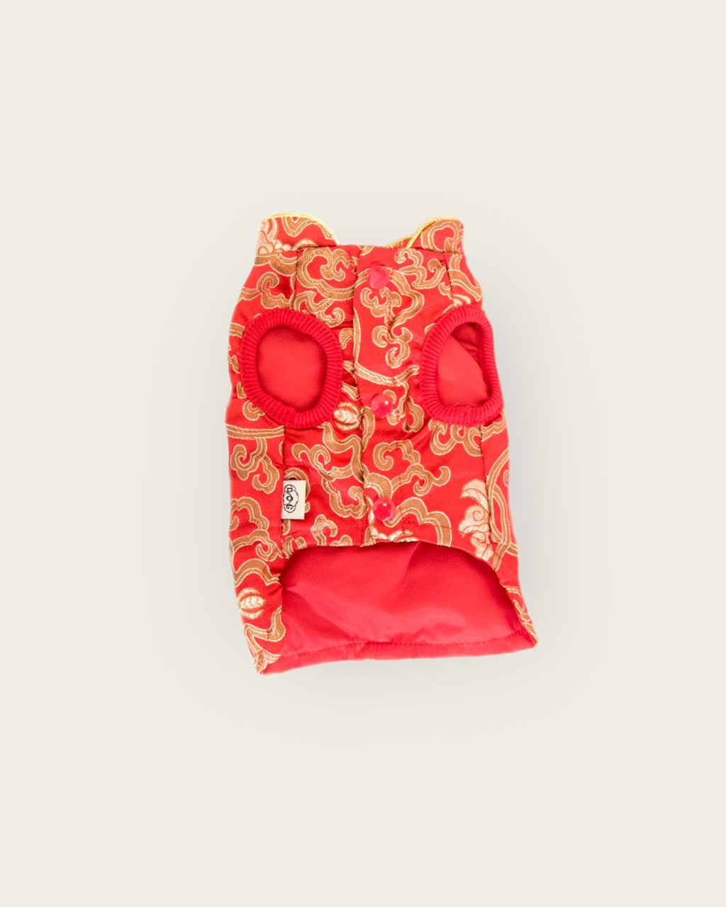 寵物金邊織錦賀年衫-紅色 S640RD