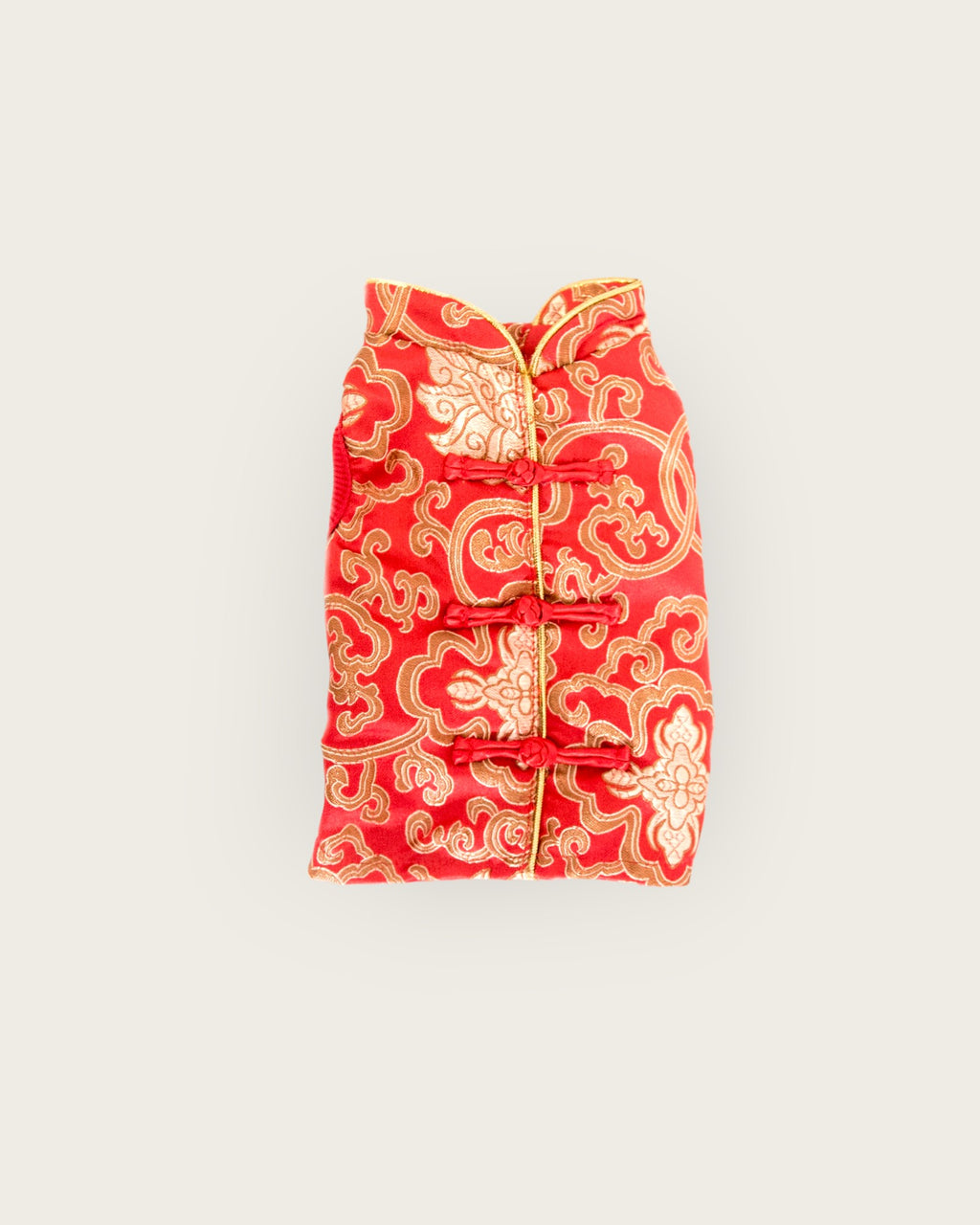 寵物金邊織錦賀年衫-紅色 S640RD