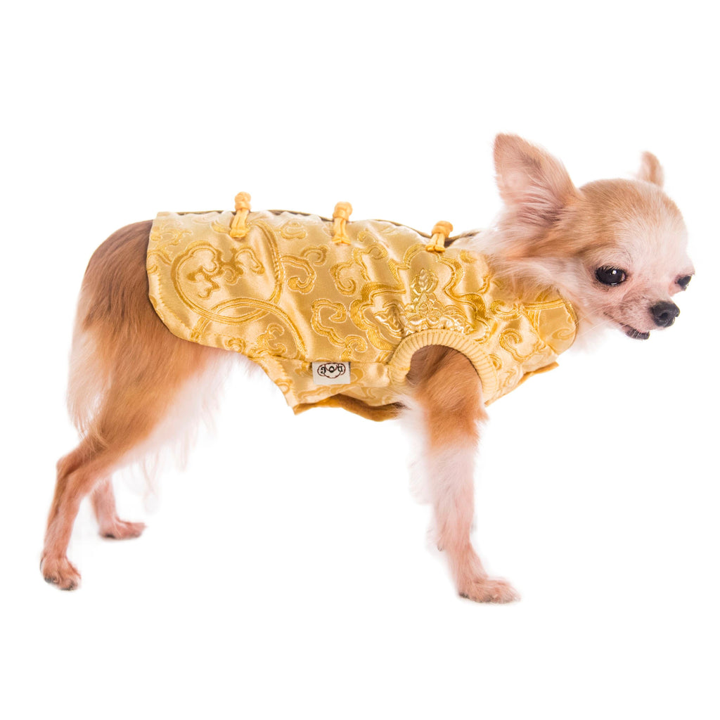 寵物金邊織錦賀年衫-金色 S641GD
