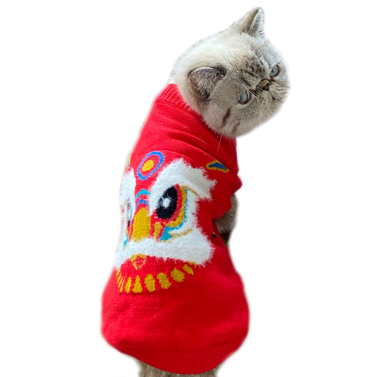 Pet Sweater Chinese New Year Lion Wake Pattern S644RD