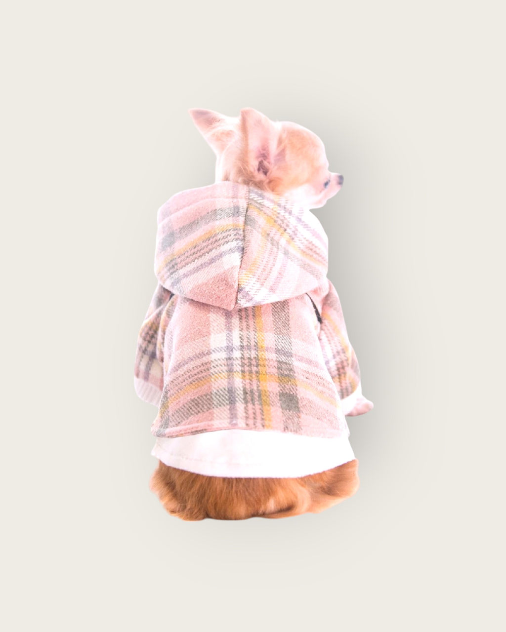 Pink Checkered Detachable Hooded Jacket - S646PK