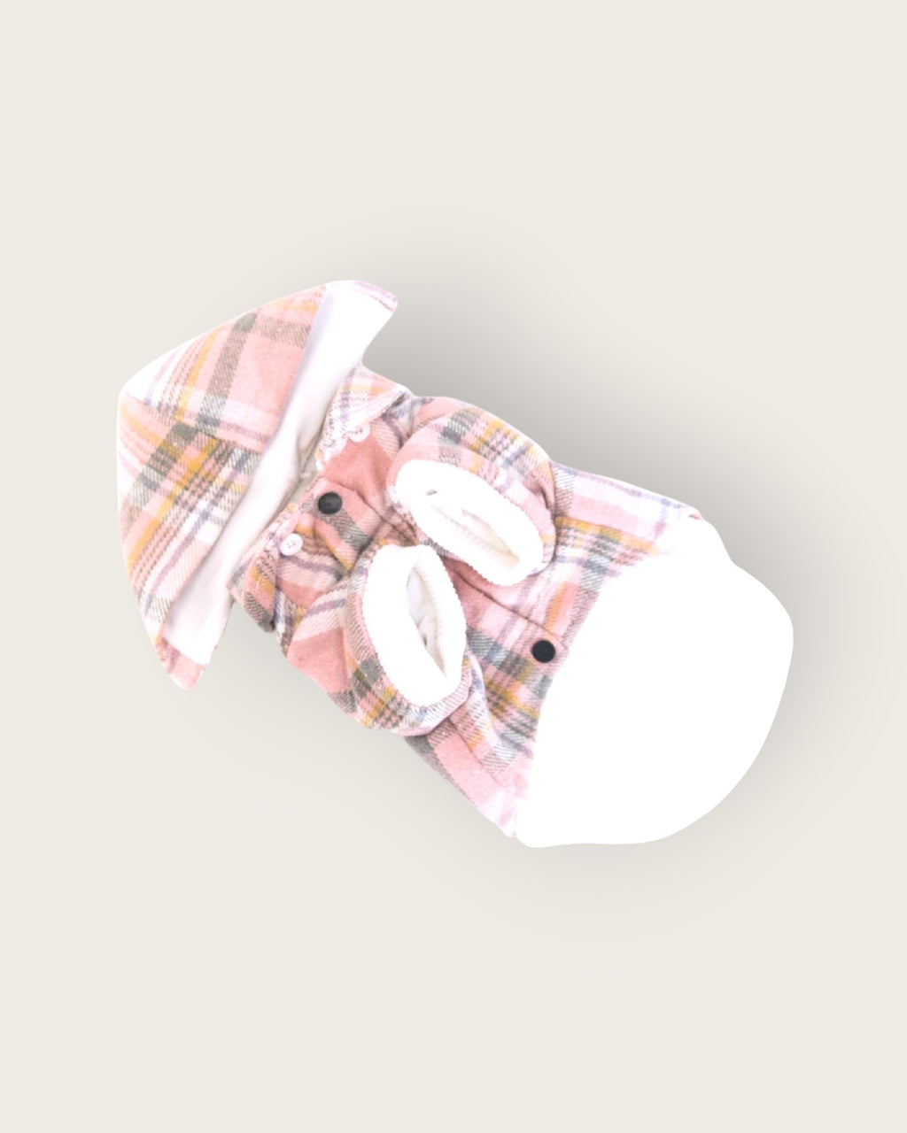 Pink Checkered Detachable Hooded Jacket - S646PK