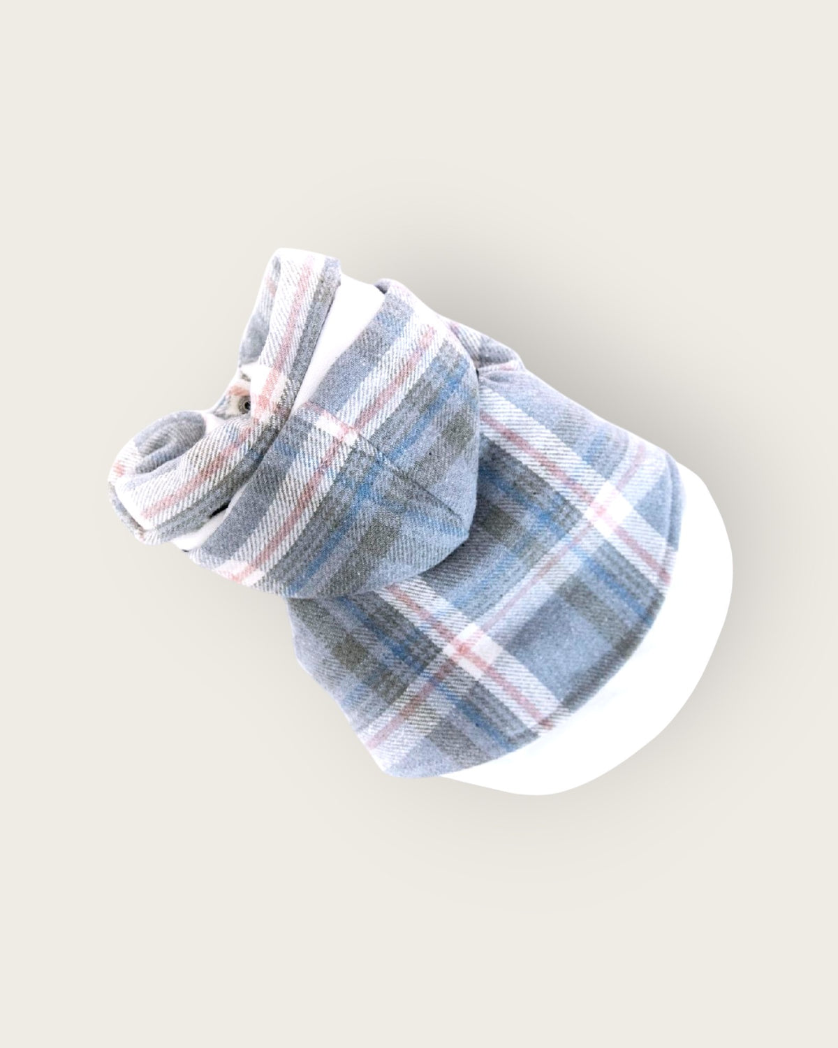 Grey Checkered Detachable Hooded Jacket - S647GY