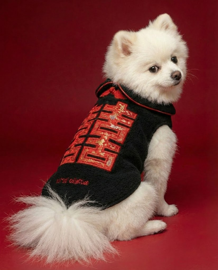 Double Happiness Fleece Jacket S363BK